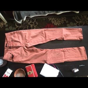 High Waisted Red Skinny Jeans